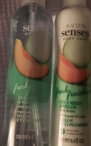 AVON- cucumber & melon body spray and lotion
